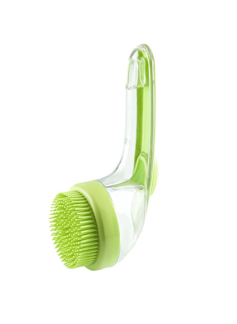 فرشاة استحمام للحيوانات الأليفة، فرشاة شامبو للكلاب مع صانع فقاعات، فرشاة استحمام جديدة 2 في 1 للكلاب مع موزع شامبو مدمج، فرشاة تدليك لتنظيف الكلاب والقطط ذات الشعر الطويل والقصير (أخضر) - Image 1